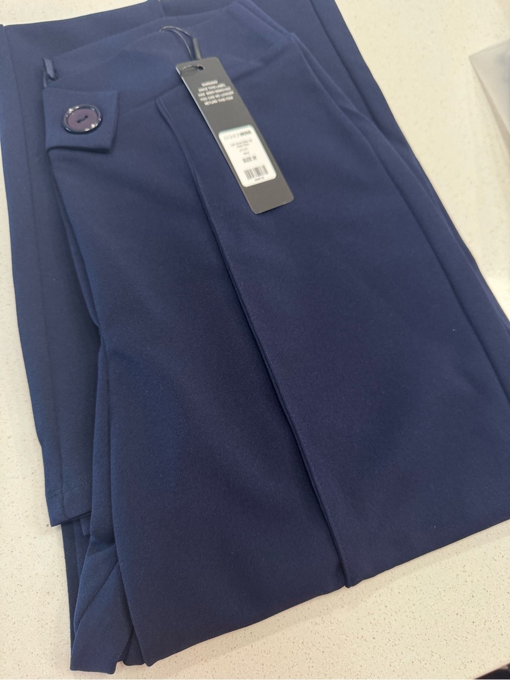 NWT Fashion Nova Navy Wide Leg Pants Size Medium - Picture 3 of 3